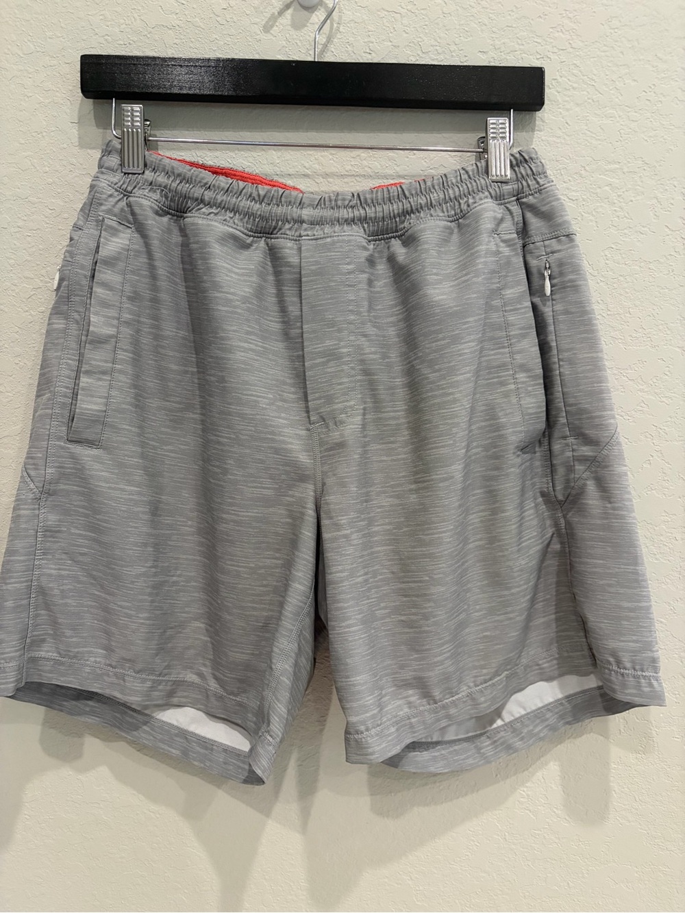 Birddogs Lined 7” Athletic Shorts Size Medium Heather Gray Pockets Boomstick